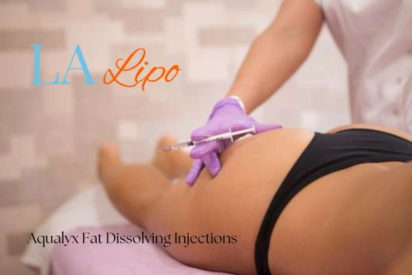 Woman having fat dissolving injections Southend on thighs