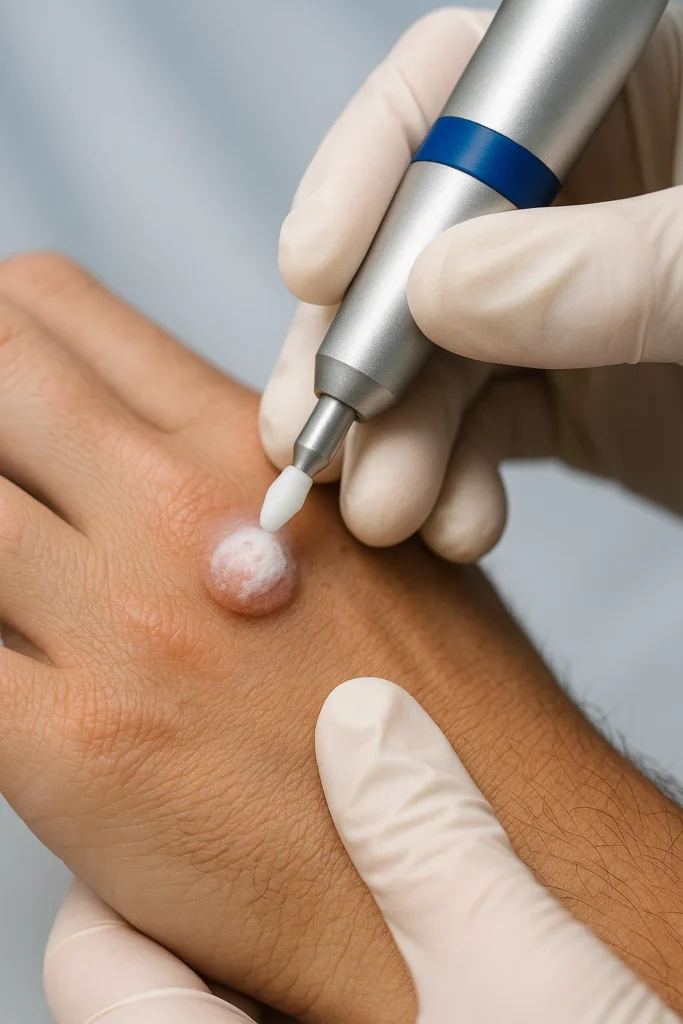example of wart removal Southend using cryopen