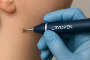 Person receiving skin tag removal Southend