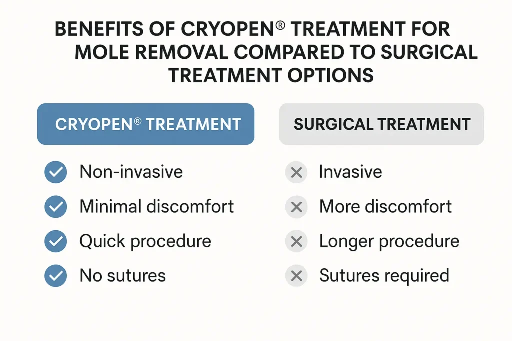 Benefits of facial mole removal Southend - call our team today to book a consultation