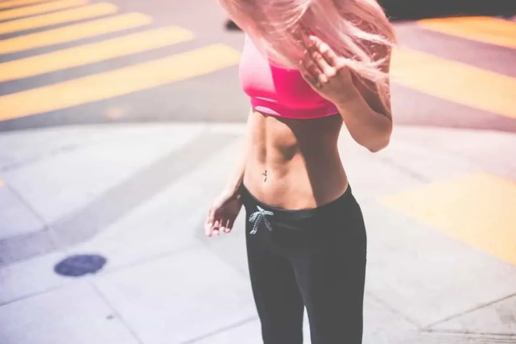 Woman with toned stomach after LA-EMS Body Sculpting Treatment Southend